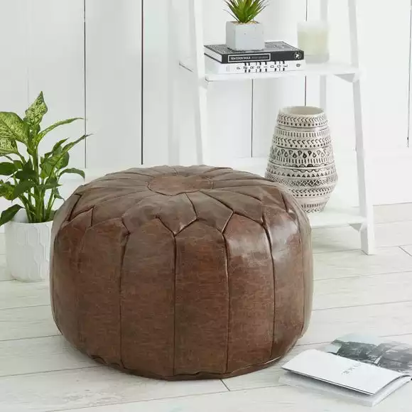 Dunelm Moroccan Stitched Pouffe - Image 4