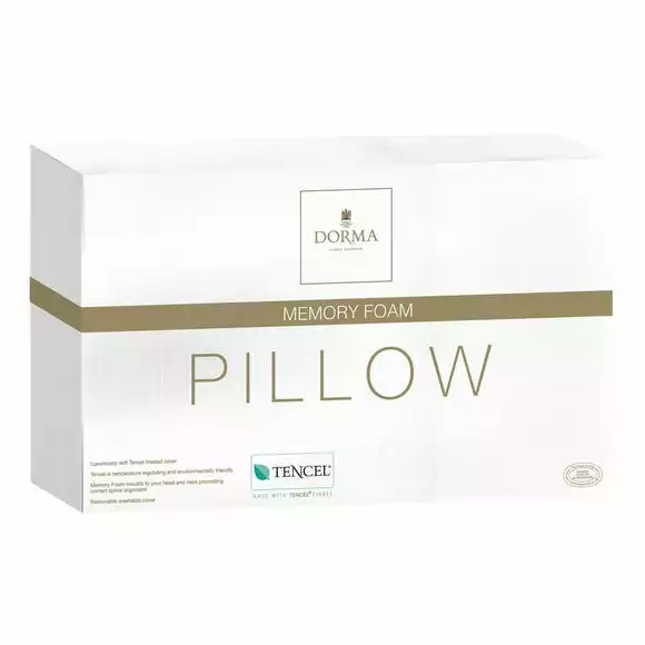 Dorma Tencel Blend Memory Foam Traditional Medium-Support Pillow - Image 6