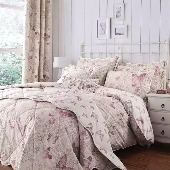 Dunelm Botanica Butterfly Blush Bedspread - Image 3