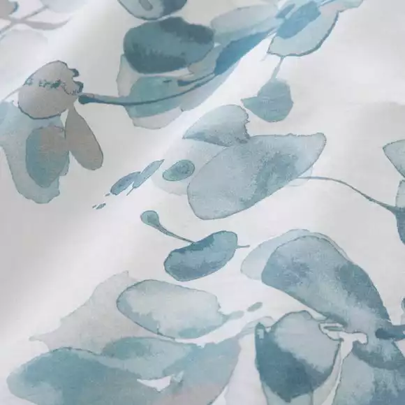 Dunelm Honesty Teal Reversible Duvet Cover And Pillowcase Set - Image 3