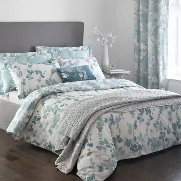 Dunelm Honesty Teal Reversible Duvet Cover And Pillowcase Set - Image 6