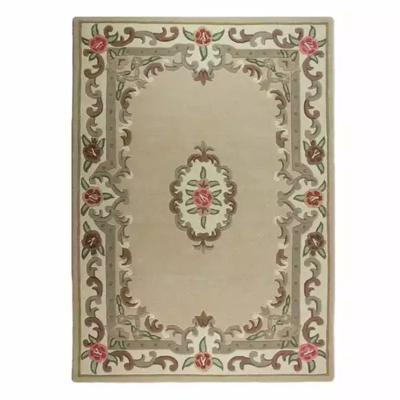 Flair Fawn Lotus Premium Aubusson Rug - Image 2