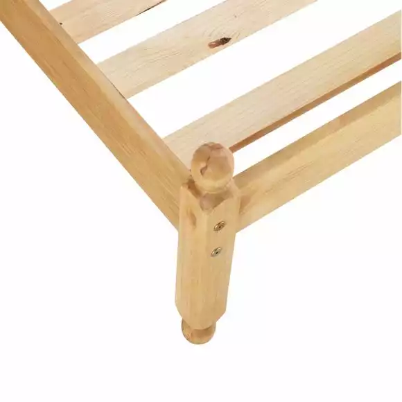 Amani Spindle Natural Waxed Bed Frame - Image 3
