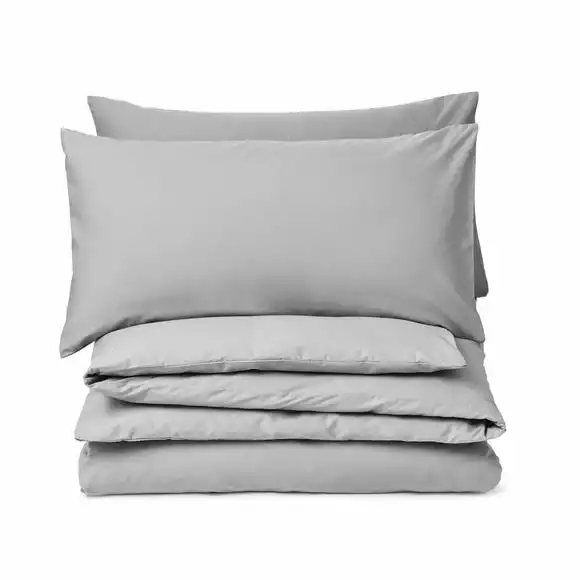 Dunelm Non Iron Plain Dye Slate Standard Pillowcase Pair - Image 2
