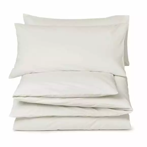 Dunelm Non Iron Plain Dye Ivory Standard Pillowcase Pair - Image 2