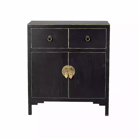 Dunelm Hanna 2 Drawer & 1 Door Chest, Black - Image 2