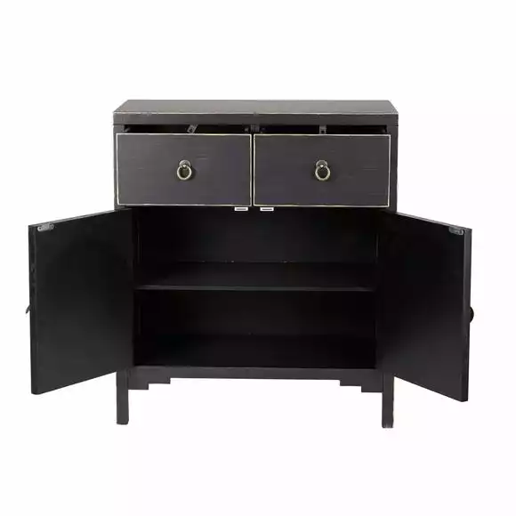 Dunelm Hanna 2 Drawer & 1 Door Chest, Black - Image 3