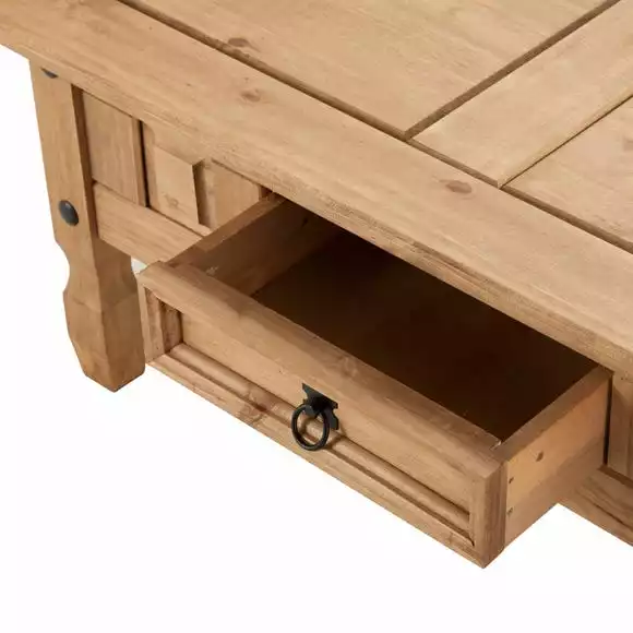 Seconique Corona Pine Coffee Table With Drawer - Image 3