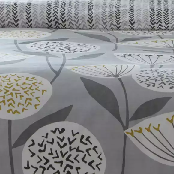 Elements Emmott Reversible Grey Duvet Cover And Pillowcase Set - Image 2