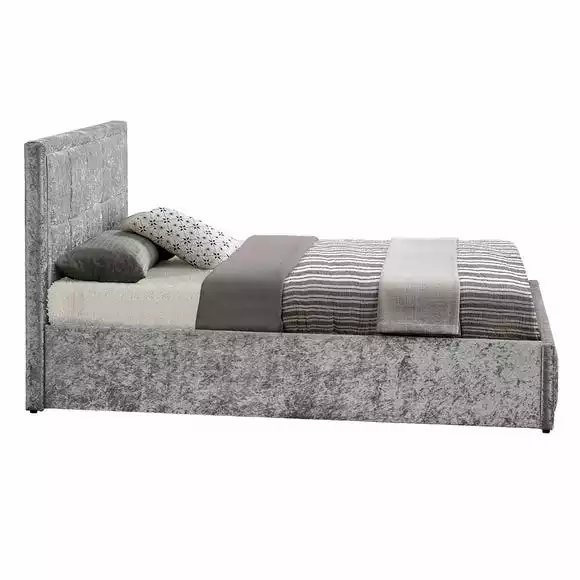 Birlea Hannover Steel Crushed Velvet Ottoman Bed - Image 4