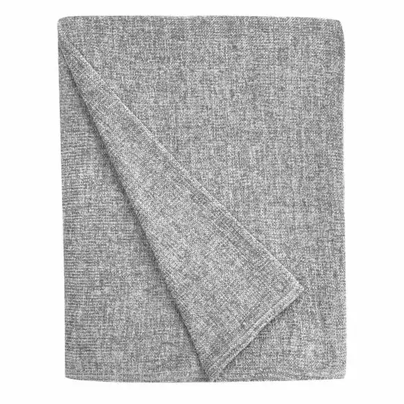 Dunelm Chenille Grey Throw - Image 2