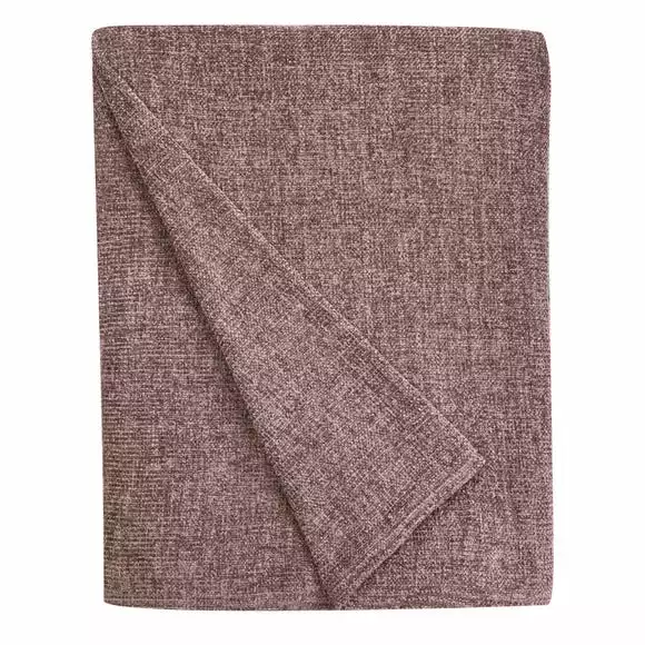 Dunelm Chenille Mauve Throw - Image 2
