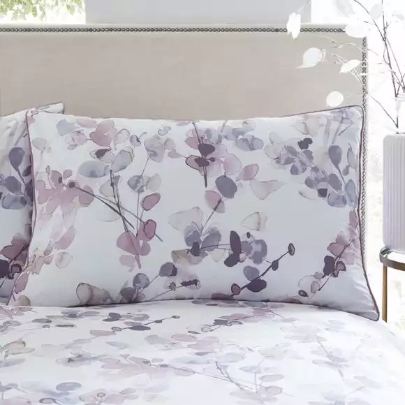 Dunelm Honesty Mauve Reversible Duvet Cover And Pillowcase Set - Image 3