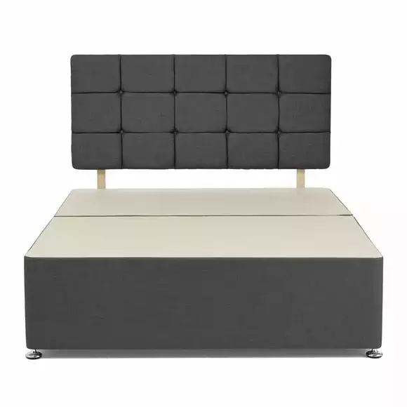 Dunelm Universal Charcoal Linen Divan Base - Image 4
