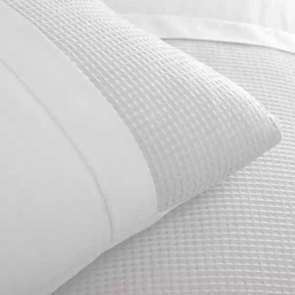 Dunelm Waffle White Duvet Cover And Pillowcase Set - Image 3