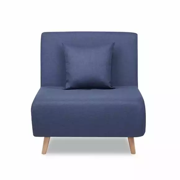 Leader Lifestyle Macy Fabric Blue Chair Bed - Image 3