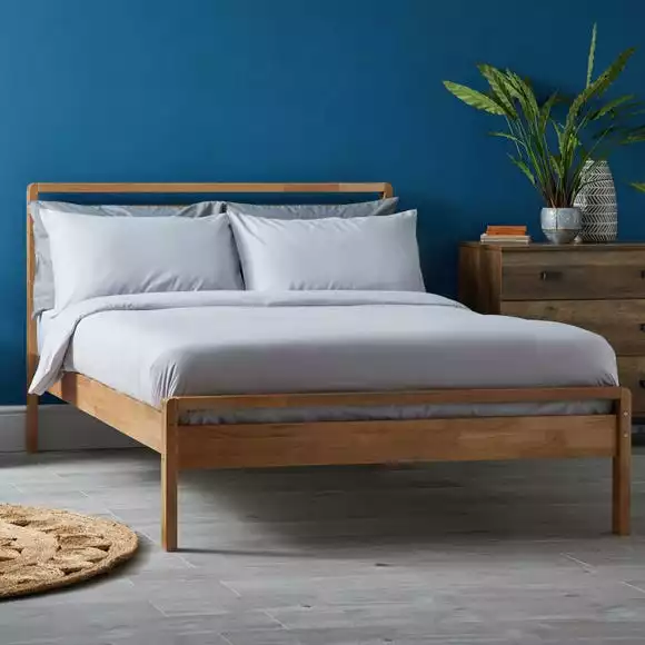 Kyoto Scandi Mid Century Wooden Bed Frame - Image 2