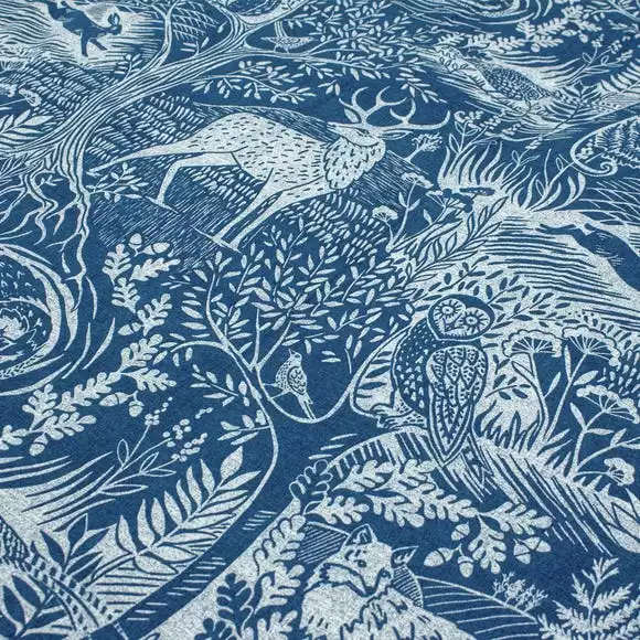 Furn Furn. Winter Woods Midnight Blue Reversible Duvet Cover And Pillowcase Set - Image 5