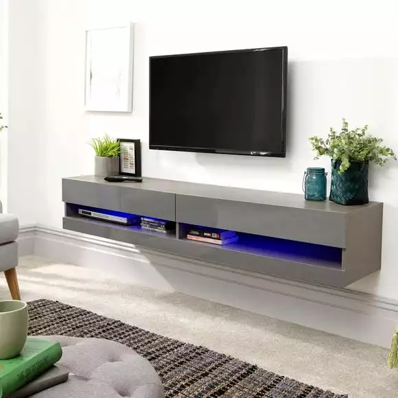 GFW Galicia 150cm LED Wall TV Unit - Image 2