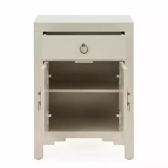 Dunelm Hanna Small 1 Drawer & 1 Door Chest, Oyster Grey - Image 4