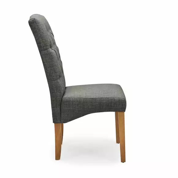 Dunelm Darcy Set Of 2 Dining Chairs Charcoal - Image 4