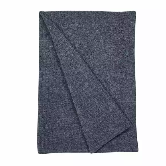 Dunelm Chenille Denim Blue 200cm X 200cm Throw - Image 2