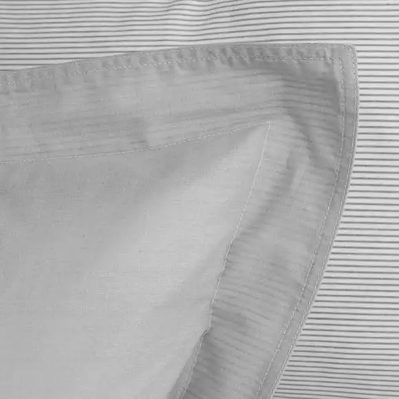 Dunelm Riviera Grey Stripe Oxford Pillowcase - Image 3