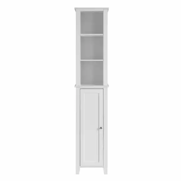 Lloyd Pascal Marble Effect Tall Cabinet - Image 2