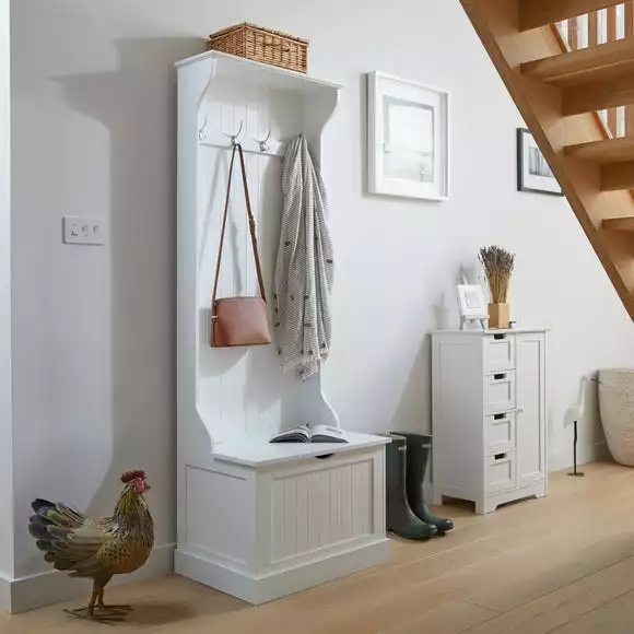 Lloyd Pascal Colonial White Tall Hallway Unit - Image 4