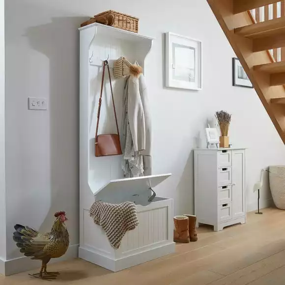 Lloyd Pascal Colonial White Tall Hallway Unit - Image 5