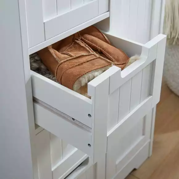 Lloyd Pascal White 4 Drawer Storage Cabinet - Image 2