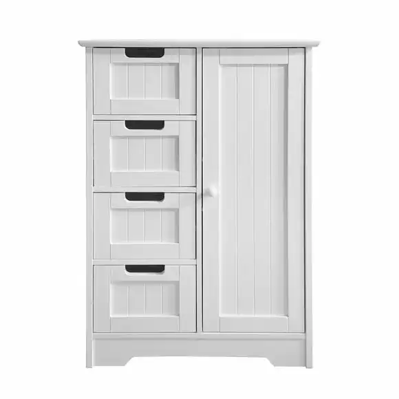 Lloyd Pascal White 4 Drawer Storage Cabinet - Image 5