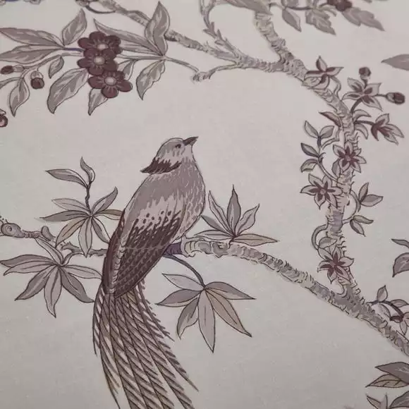 Dunelm Oriental Bird Mauve Duvet Cover And Pillowcase Set - Image 3