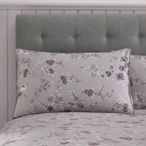 Dunelm Oriental Bird Mauve Duvet Cover And Pillowcase Set - Image 4