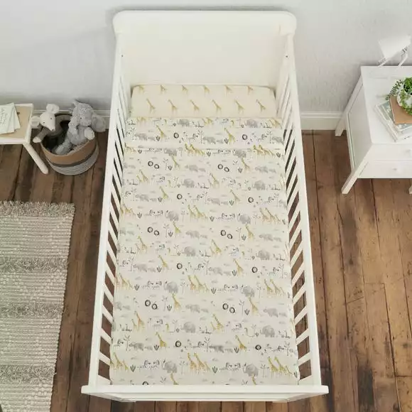 Dunelm Safari Natural 100% Cotton Pack Of 2 Fitted Sheets - Image 3