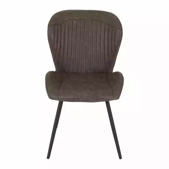 Seconique Quebec Set Of 4 Dining Chairs Brown PU Leather - Image 2