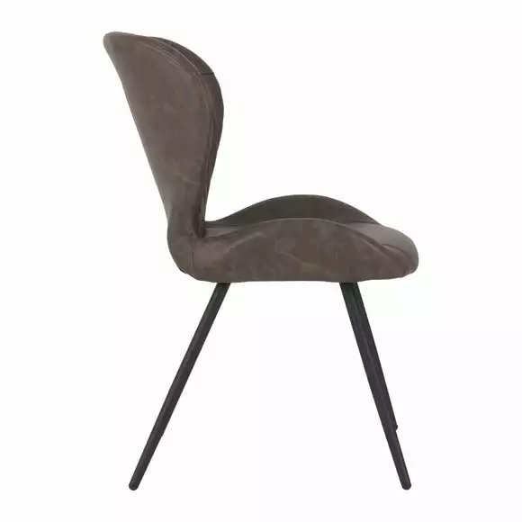 Seconique Quebec Set Of 4 Dining Chairs Brown PU Leather - Image 3