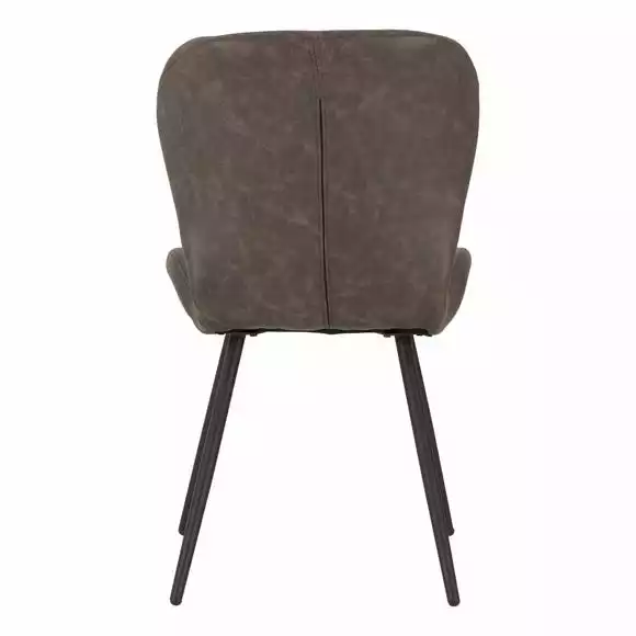 Seconique Quebec Set Of 4 Dining Chairs Brown PU Leather - Image 5