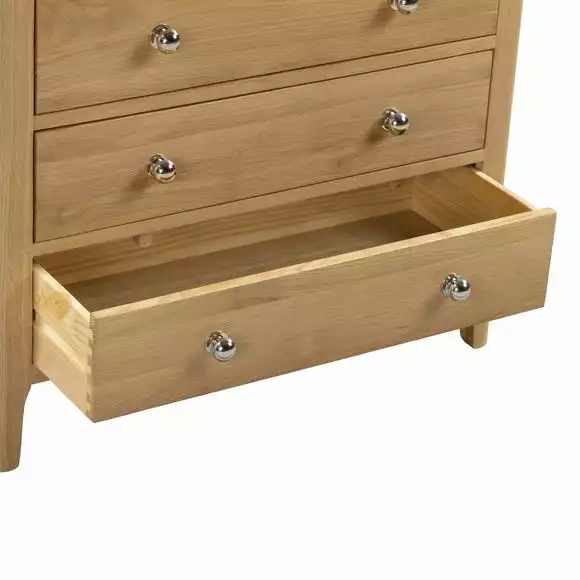 Julian Bowen Cotswold 6 Drawer Chest, Oak - Image 2
