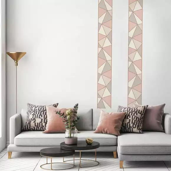 Fine Décor Wallpaper Apex Rose Gold Border - Image 3