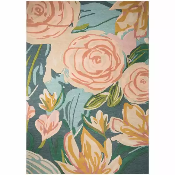 Dunelm Exclusive Artist Floral Wool Rug - Image 2