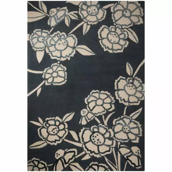 Dunelm Exclusive Fleur Floral Wool Mix Rug - Image 3