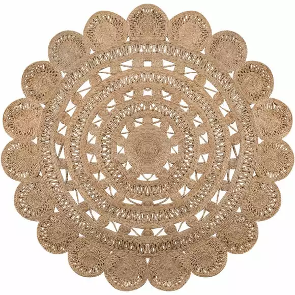 Dunelm Exclusive Hand Made Jute Dia. 150cm Circle Rug - Image 2