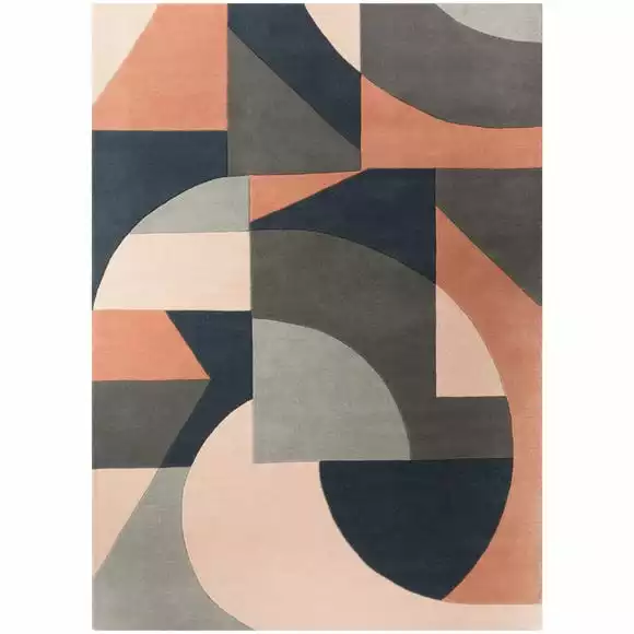 Dunelm Exclusive Ren Geometric Wool Rug - Image 2