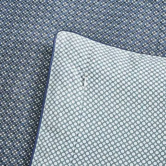 Dorma Abbotswood 100% Cotton Navy Duvet Cover And Pillowcase Set - Image 4