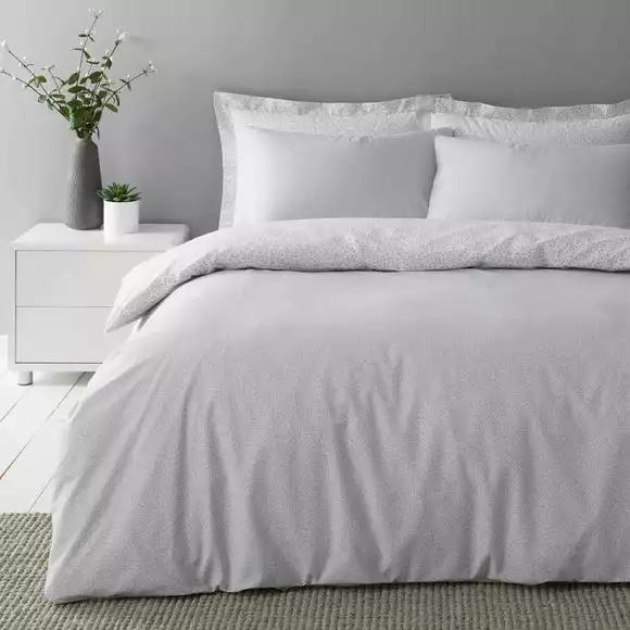 Dunelm Dottie Grey Duvet Cover And Pillowcase Set - Image 2