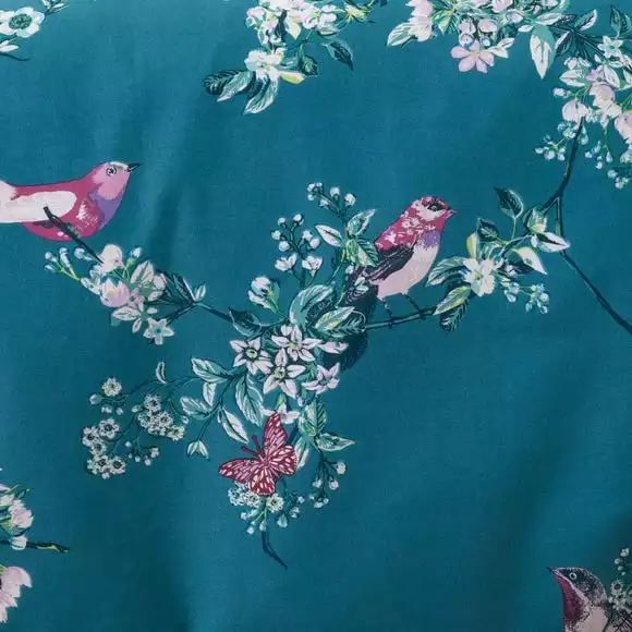 Dunelm Beautiful Birds Teal Duvet Cover And Pillowcase Set - Image 3
