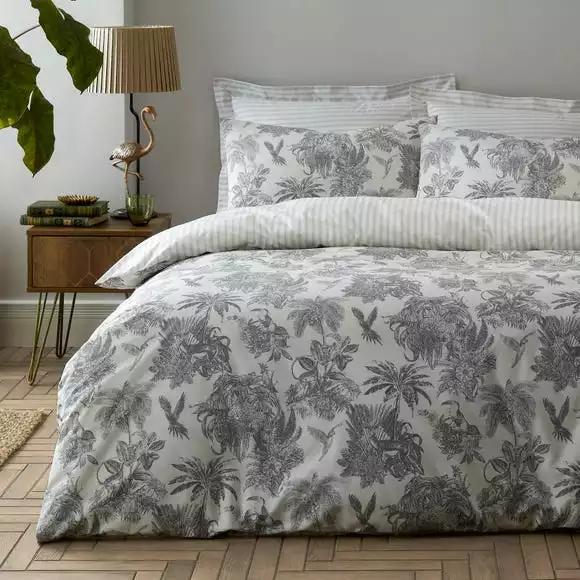 Dunelm Amazonia Toile Reversible Duvet Cover And Pillowcase Set - Image 2