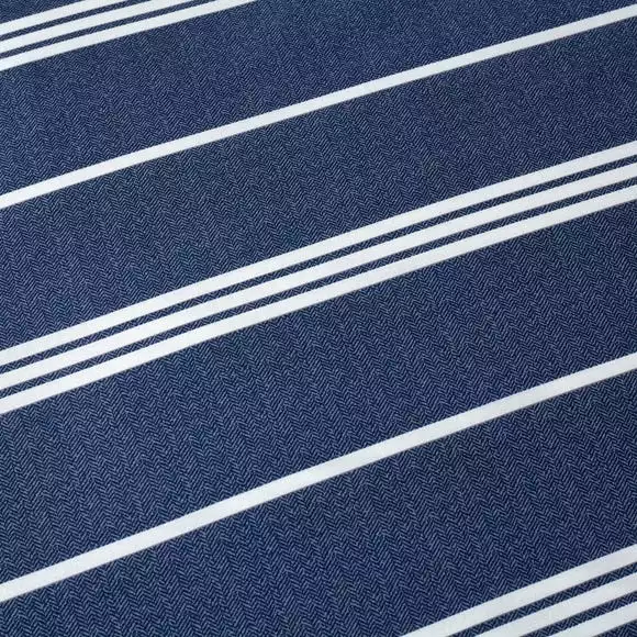 Dunelm Falmouth Navy Striped Reversible Duvet Cover And Pillowcase Set - Image 5