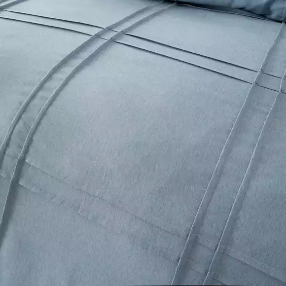 Dunelm Denver Denim Pintuck Duvet Cover And Pillowcase Set - Image 2